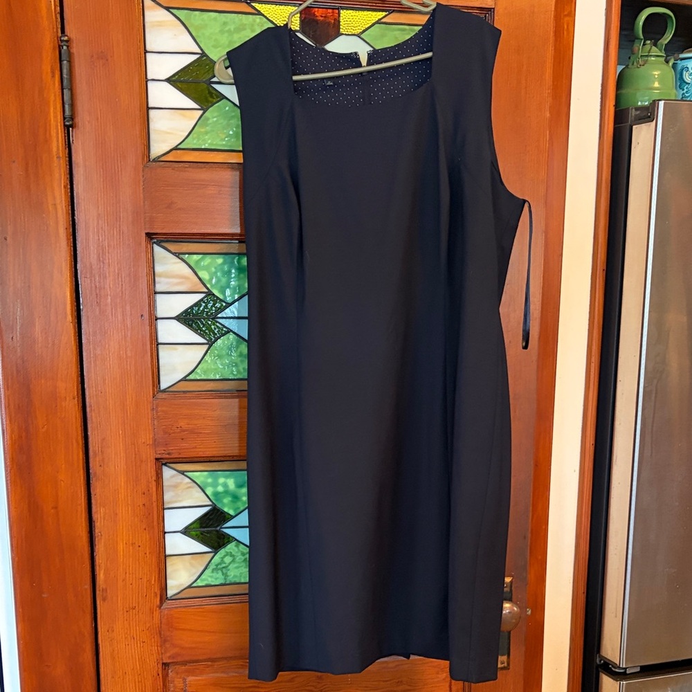Talbots Classic dark navy Sleeveless Shift Dress Size 18